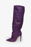 Alexandre Birman Purple Crystal Slouch Tall Boot Size 38