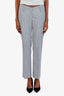 Victoria Beckham Grey Wool Cotton Blend Pants Size 6