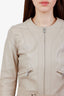 IRO Cream Leather Jacket Size 34