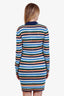 M Missoni Blue/Orange Multicolour Long Sleeve Mini Dress Size L
