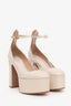 Valentino Ivory Tan-Go Patent Leather Platform Pumps Size 35