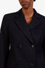 Maison Margiela Black Wool Double Breasted Blazer Size 40