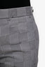 Thom Browne Grey Tonal Check Pattern Trousers Size 0