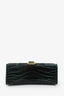 Balenciaga Green Crocodile-Embossed Leather Hourglass Bag with Strap