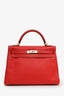 Hermès 2016 Red Togo Leather Kelly 32 with Strap GHW