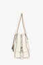 Miu Miu White Leather Medium Viviant Shoulder Bag with Strap
