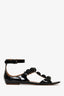 Alaïa Black Patent 'Pom Pom' Sandals Size 39