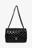 Pre-loved Chanel™ 2010 11 Black Patent Leather Jumbo Double Flap SHW