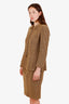 Pre-loved Chanel™ 98C Brown/Yellow Tweed Skirt Suit Set Size 42