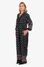 Erdem Black Silk Printed Cinched Waist Jumpsuit Size 12 US