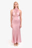 Lovers and Friends Pink Halter Sleeveless Gown Size S