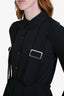 Comme des Garcons Black Wool Pleated Overall Skirt Size S