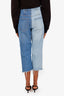 Monse Blue Denim Cotton Two Tone Straight Leg Jeans Size 4