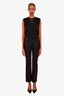 Gucci Black Stretch Wool Straight Leg Trousers Size 40