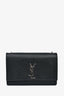 Saint Laurent Black Grained Leather Medium 'Kate' Shoulder Bag
