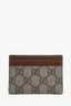 Gucci Brown Leather GG Monogram Card Case