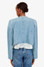 Zimmermann Blue Denim Crystal Embellished 'Crush' Jacket Size 4