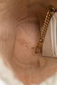 Gucci White Leather Chevron Quilted Mini Marmont Bucket Bag