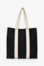 Jacquemus Black/Cream Cotton Logo Tote Bag