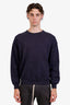 Dries Van Noten Navy Cotton Crewneck Sweatshirt Size S Mens