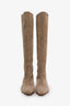 Staud Taupe Suede Wally Knee-High Boots Size 40