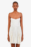 Khaite White Lou Lou Pleated Mini Dress Size 2