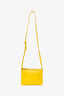 Celine Yellow Lambskin Trio Crossbody Bag with Strap