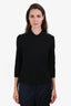 Burberry Black/Green Nova Check Shoulder Trim Sweater Size L