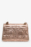 Salvatore Ferragamo Gold Metallic Gancini Quilted Leather Shoulder Bag