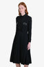 Comme des Garcons Black Wool Pleated Overall Skirt Size S