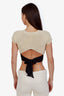 Lovers and Friends Beige Short Sleeve Cropped Sweater Size XS