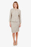 Pre-loved Chanel™ 2011 Runway Multicolour Tweed Sequin Jacket with Midi Skirt Set Size 42 40