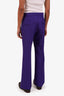 Gucci Purple Straight Leg Logo Pants Size 50 Men's