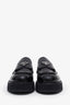Prada Black Brushed Leather Loafer Size 9 Mens