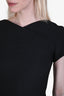 Pre-loved Chanel™ Black/Glitter Silver Wool Blend Short Sleeve High-Low Maxi Dress Size 36