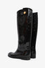 Louis Vuitton Black Rubber Monogram Rain Boot Size 38