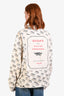 Gucci Cream Denim Graphic Jacket Size 52