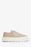 Prada Beige Nylon Double Wheel Sneaker Size 39.5