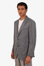 Pal Zaleri Blue Silk Linen Single Breasted Blazer Size 50 Mens