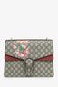 Gucci GG Supreme Blooms Canvas and Burgundy Suede Dionysus Medium Shoulder Bag