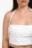 Jacquemus White Cotton 'Le Haut Amidu' Sleeveless Cropped Top Size 46