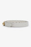 Saint Laurent Cream Leather Gold-Tone Chain Detail Belt Size 85