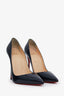 Christian Louboutin Navy Patent Leather Pointed Toe Heels Size 39.5