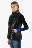 Barbara Bui Black Lambskin Puffer Vest Size 40