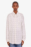 Balenciaga White Logo All Over Shirt Size 39