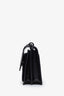 Saint Laurent Black Croc Embossed Medium Sunset Bag