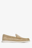 Christian Dior Beige Oblique Canvas Suede Granville Loafers Size 41.5 Mens