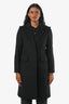 Manteau Max Mara en camel noir à simple boutonnage, taille 2 US