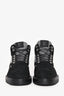 Louis Vuitton Black/Grey Suede Logo Lace Up Boots Size 8