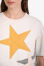 Stella McCartney Blush Cotton Blend Short Sleeve Star Applique Top Size 44